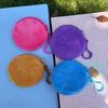 Round Shape ID Card Bag Solid Color Keychain Wallet Fashion Coin Purse  Gift
