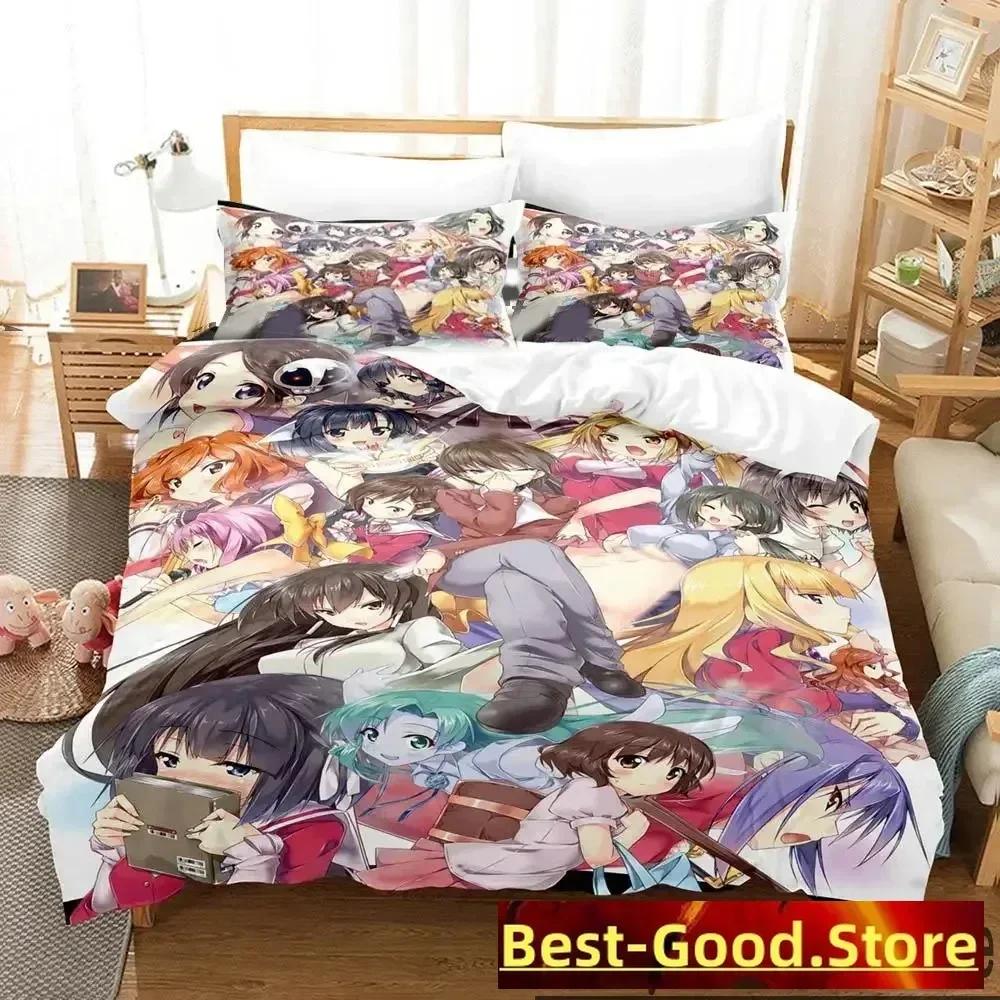 3D Print Anime The World God Only Knows Bedding Set Boys Girls Twin Queen King Size Duvet Cover Pillowcase Bed Boys Adult