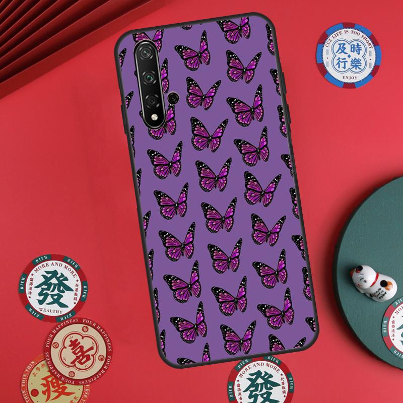 Luxury Butterfly For Huawei Nova 5T 9 10 SE 7i 8i 11i 12i Y73 Y72 Y61 Y91 Y60 Y70 Y90 P20 P30 P40 Lite Case