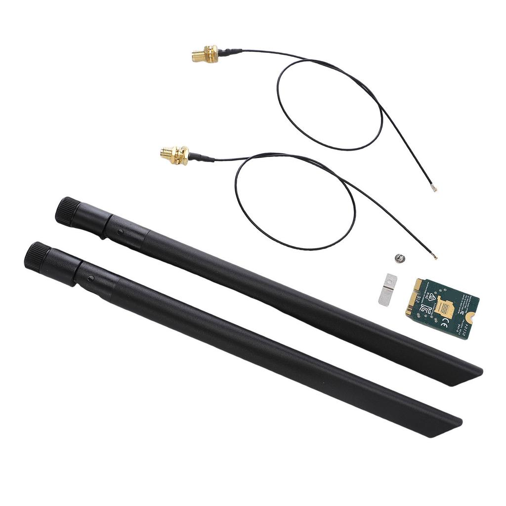 WiFi 6E Wireless Card M.2 NGFF Bluetooth 5.2 4200Mbps Tri Band 2.4Ghz 5Ghz 6Ghz Network Adapter Include 8dBi Antenna