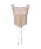 Peullijeunopallou Della Corset Shirt Top (Sand Beige)