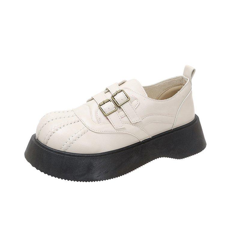 Women's Shoes 2025 New Designer Double Buckle Mary Jane Fashion Shoes Thick Sole Leather Shoes Ladies Comfort Anti Slip Loafers