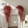 DIY Spring Festival Party Supplies Artificial Hanging Red Admiralty Rattan, Realistic Simulation Plant, Decoration Flexible Bendable Winter