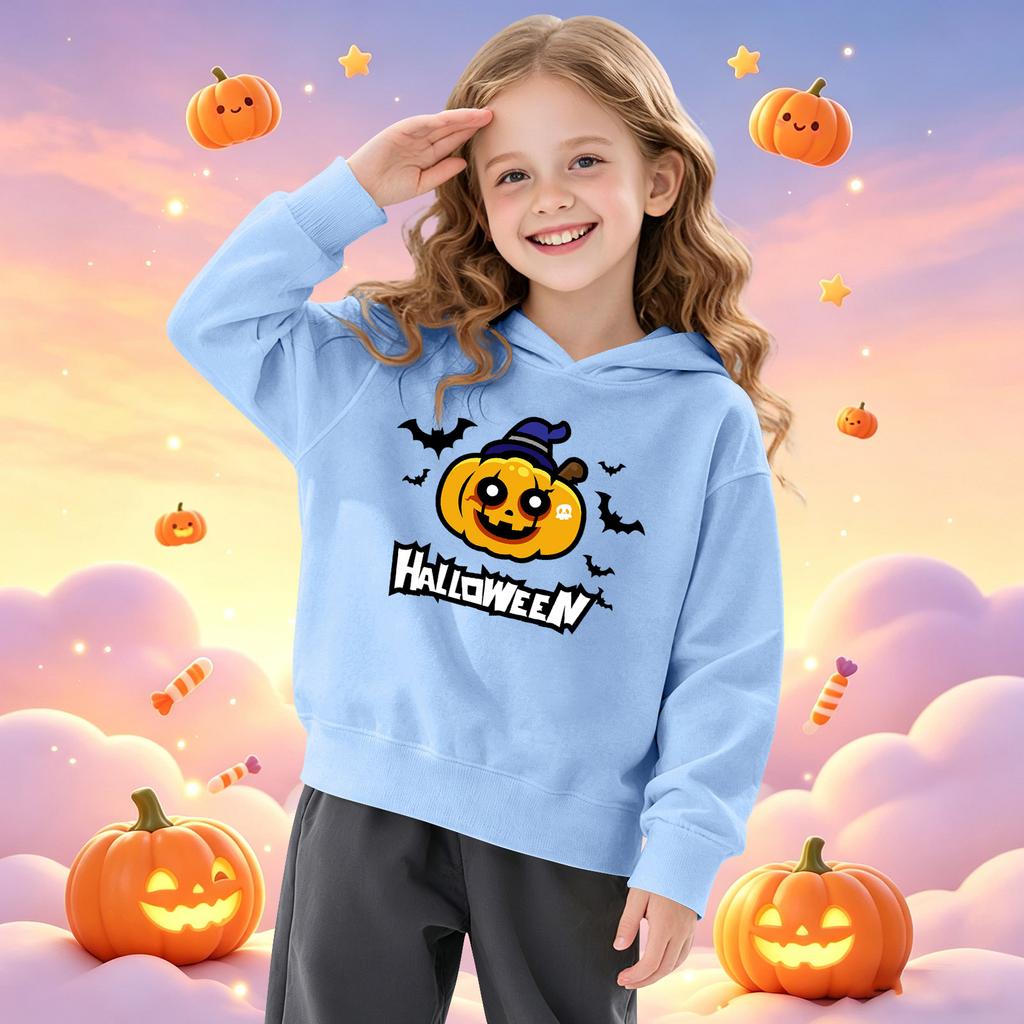 Boys' Printed Hooded Long Sleeve Sweatshirt for Casual Sports and Daily Wear
