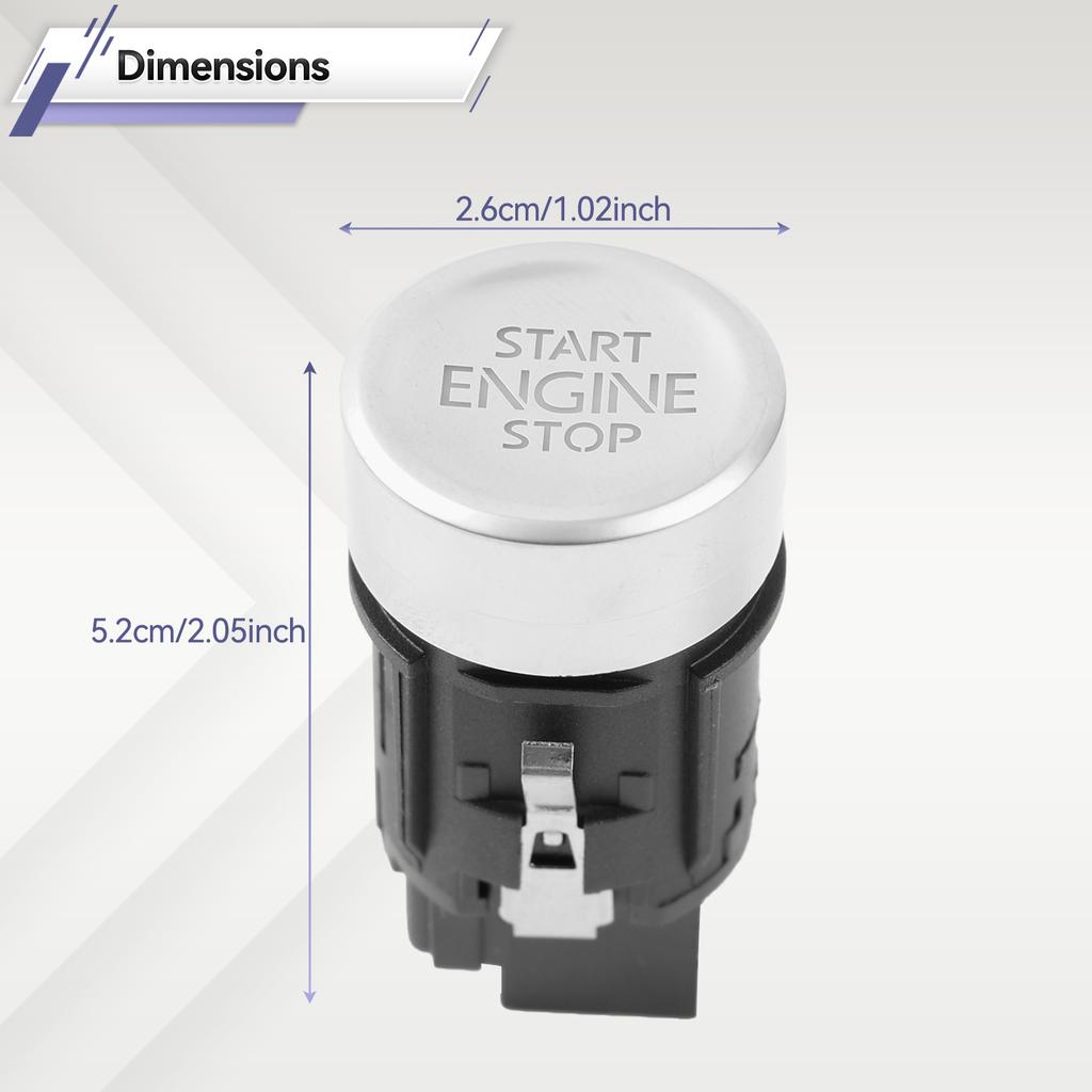 Spínač zapalování s tlačítkem start/stop motoru bezklíčového startování pro VW Golf 7 MK7 VII 2013-2017 5G1959839A 5Q1959839 5GG959839