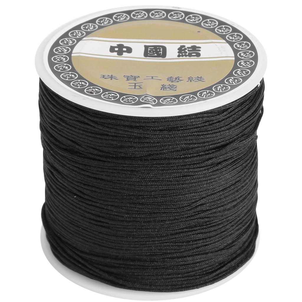 Nylon Satin Cord Mandala Crafts Rattail Trim Thread DIY Chinese Knotting Jewelry Making 0.8mm