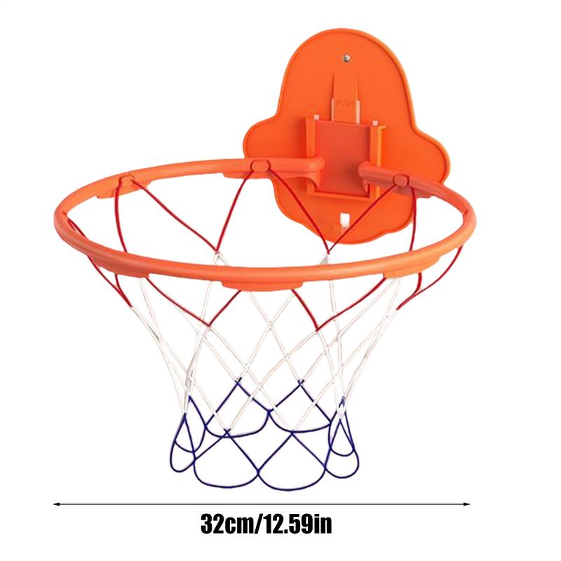 Indoor Basketball Hoop 32cm Dribbling Silent Basketball Training Hoop Noiseless Bouncing Foldable Wall-Mounted Outdoor Toys