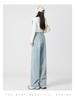 Unisex High-Waisted Light-Wash Wide-Leg Jeans: 2026 Slimming Floor-Length Autumn Style