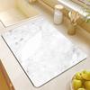 Alfombrilla Absorbente de Gel de Sílice para Cocina con Mármol Antideslizante Almohadilla para Secar Platos Encimera Fregadero Mesa