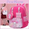 Adorable Nylon Cartoon Kuromi My Melody Kids Backpack For Girls And Boys School Bag