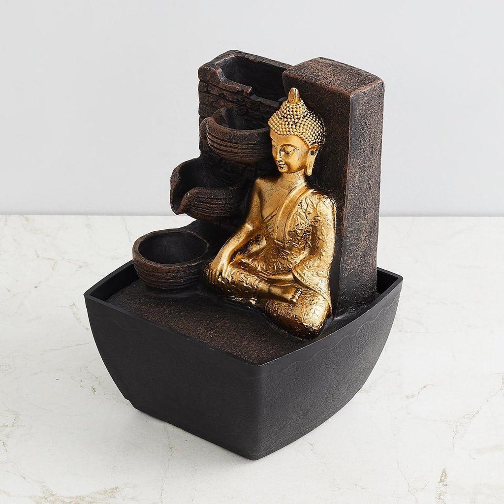 Mini Buddha Table Top Water Fountain for Home and Office | |Living Room Decor| Gift Items | Home & Office Decor Item (Mini Buddha)