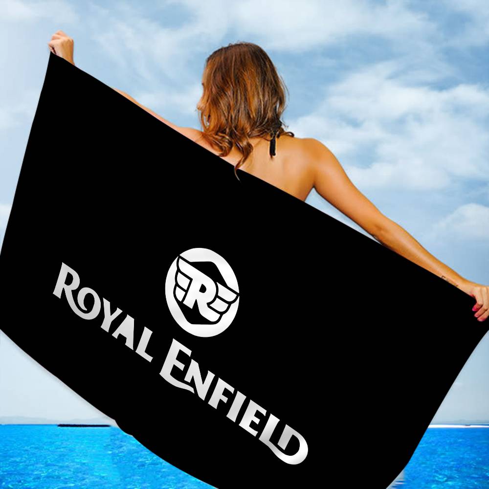R-Royal E-Enfield Logo Anime Beach Swimming Towel Soft Absorbent Washcloth Children's Gifts For Kids Travel Camping Gym