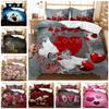 Three-Piece 3D Digital Printing Bedding Quilt Cover Love Sheets