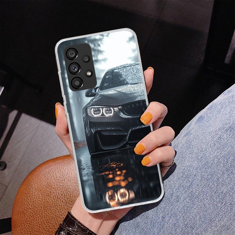 Black White Sport for B-BMW Phnoe Case for Samsung Galaxy A17 A37 A57 A16 A26 A36 A56 A15 A14 A13 A55 A54 A53 A35 A34 A33 A25 A2