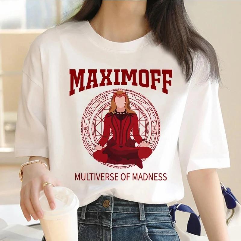 

Wanda Maximoff Summer Top T Shirt Women Anime White T Shirt Streetwear T Shirt Anime Graphic T Shirts Summer Streetwear Y2K Top 3XL