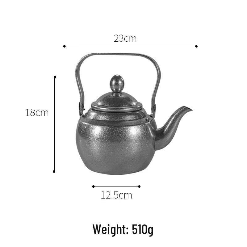 Vintage Industrial Style Stainless Steel Kettle