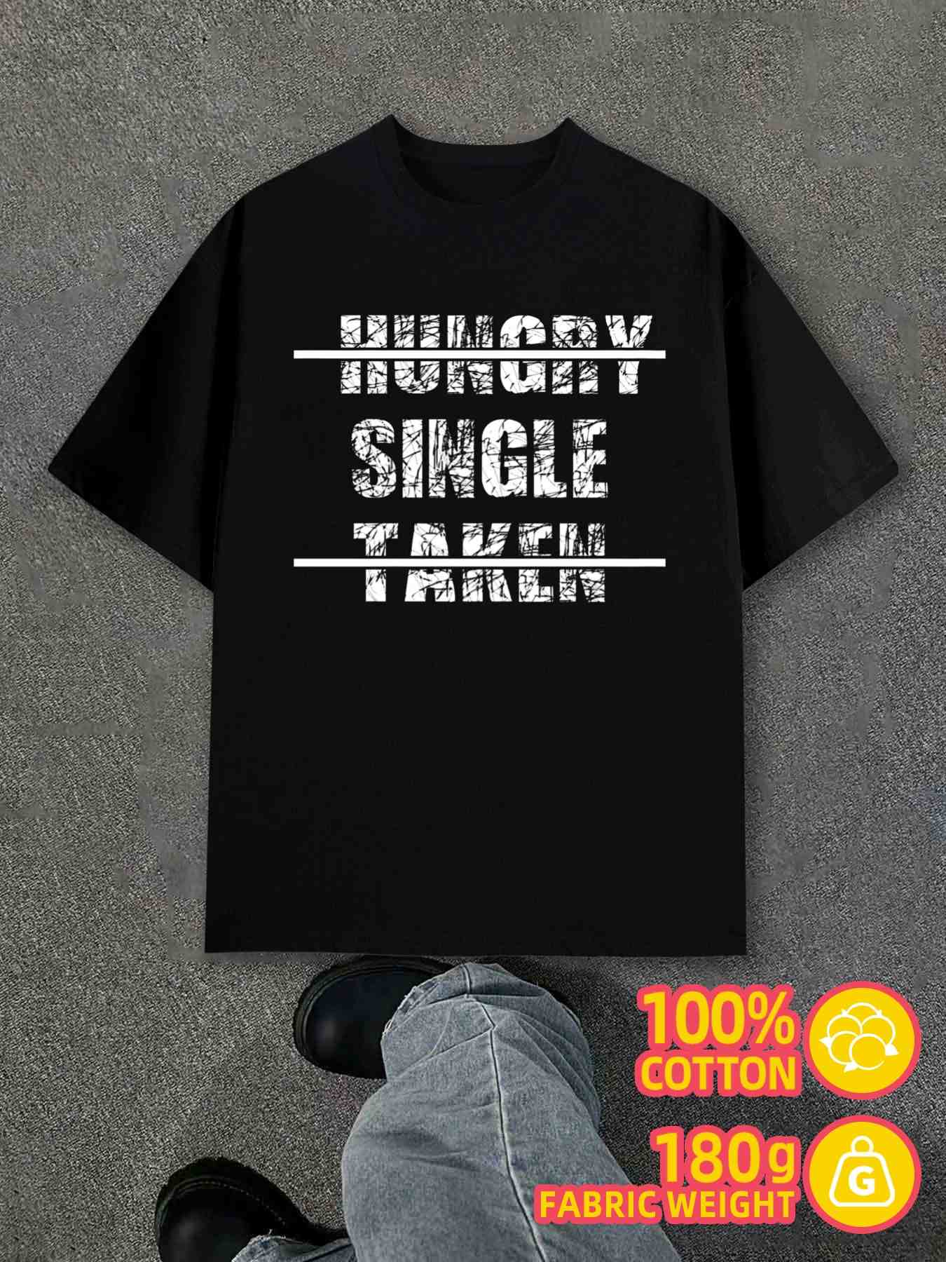 Unisex Product Y2K 1pc Single Taken Humor Black Regular Fit XL