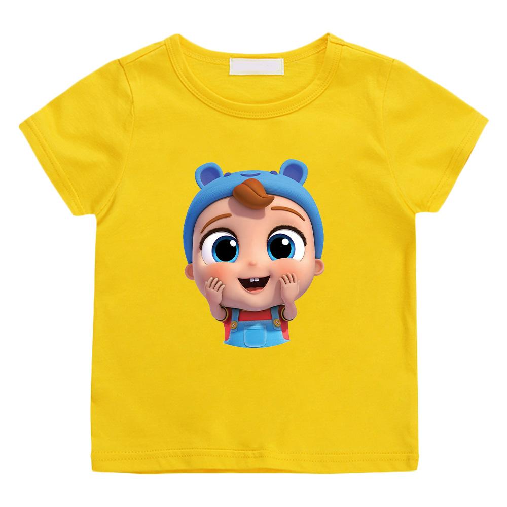 Koszulka Mały Aniołek Urocze Koszulki dla Dziewczynek Dziecięce Bawełniane Topy Piosenki z Rymowankami Bajkowy T-shirt Letnie Koszulki z Krótkim Rękawem
