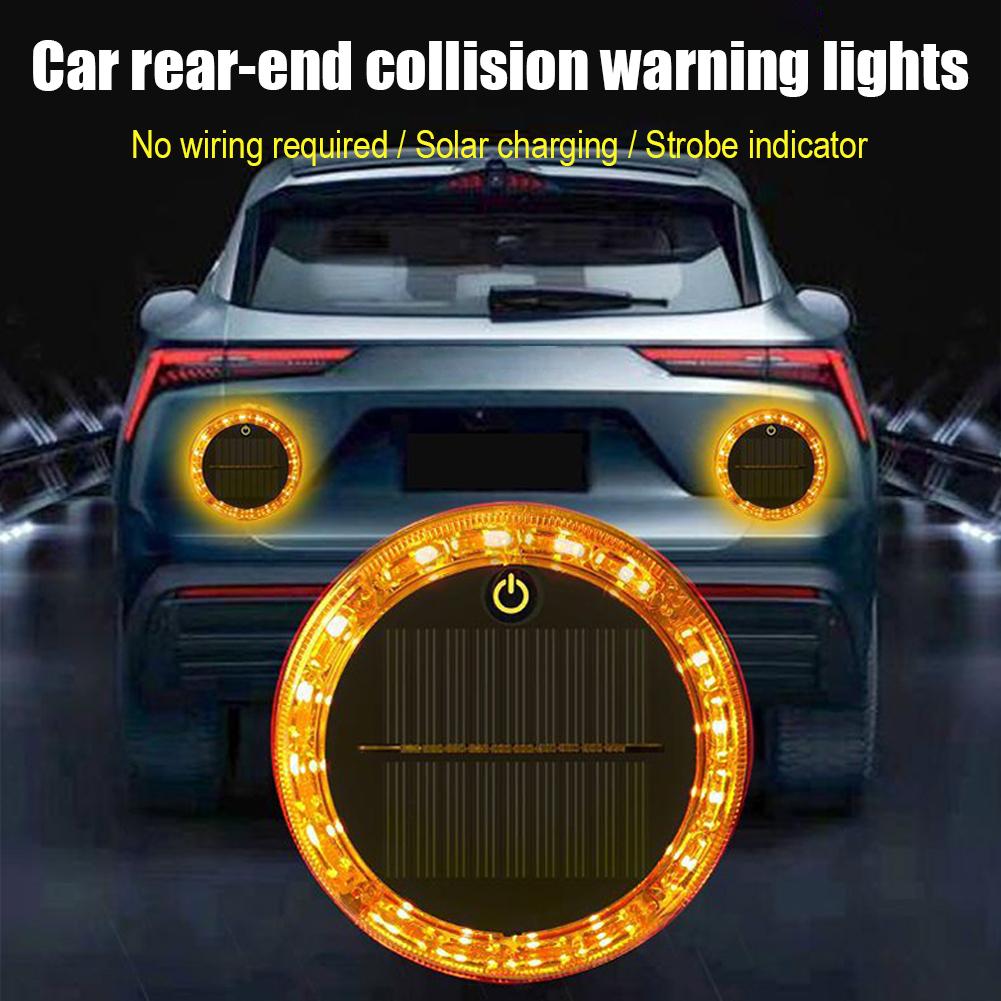 For Roadside Safety Yellow,white,red Solar Tail Light Car Tail Light High-brightness Flashing Three Flashing Modes