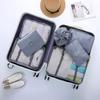 7-piece Set Travel Bag Organizer Clothes Luggage Travel Organizer Blanket Shoes Organizers Bag Suitcase Pouch Packing Cubes