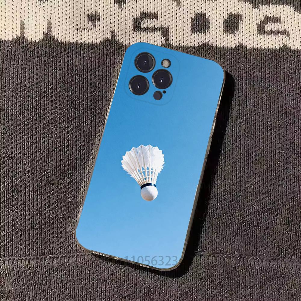 

Sport Badminton Cool Phone Case For iPhone17 16 15 14 13 12 11 Pro Xs Max Mini Plus Antislip Shockproof Hard iPhone12PROMAX
