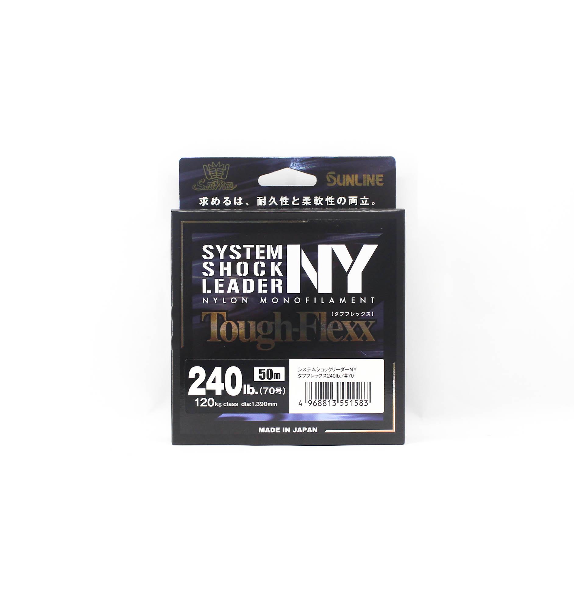 Sunline Нейлоновый Поводок NY System Shock Leader Tough Flexx 50м 240lb (1583 г.) чистый