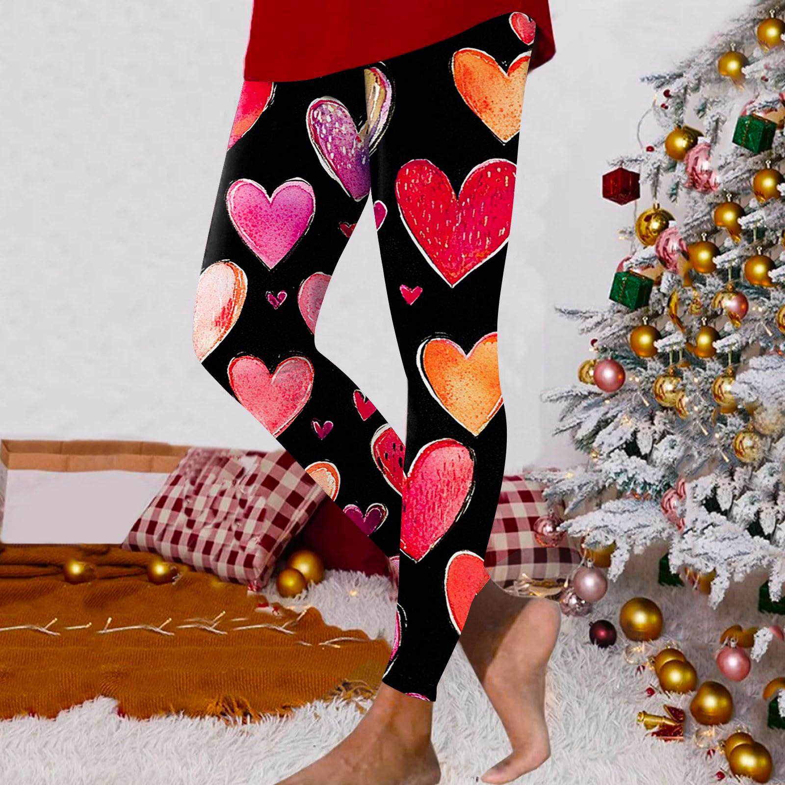 

Женские модные повседневные брюки для занятий йогой с принтом ко Дню святого Валентина L