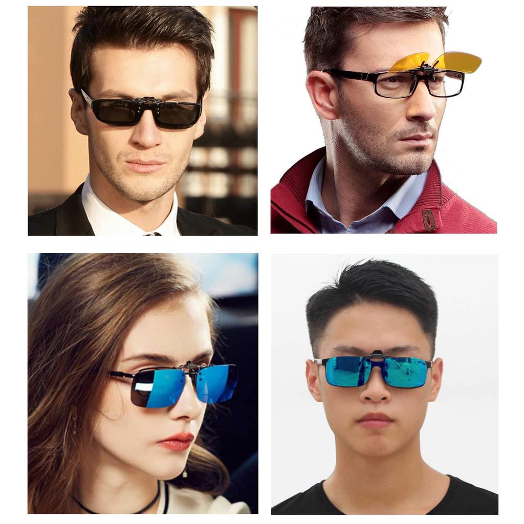 [FF FRAZALA] Clip-on Sunglasses Flip-up Polarized Lenses Anti-Glare UV Protection