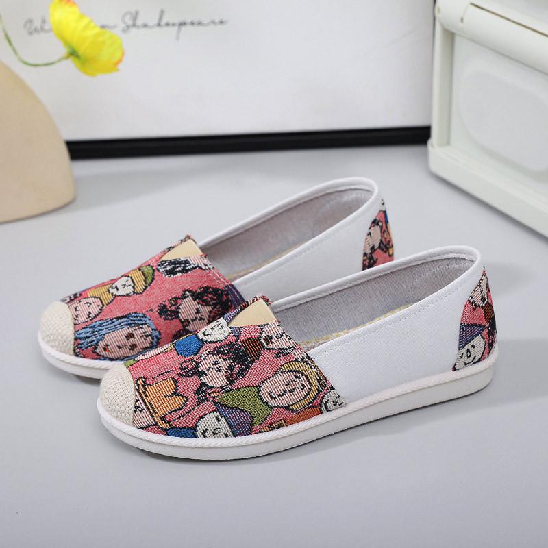 Spring New Cloth Shoes Women's Shoes Non-slip Soft Sole Trend Versatile Canvas Shoes One-pedal Fisherman Shoes