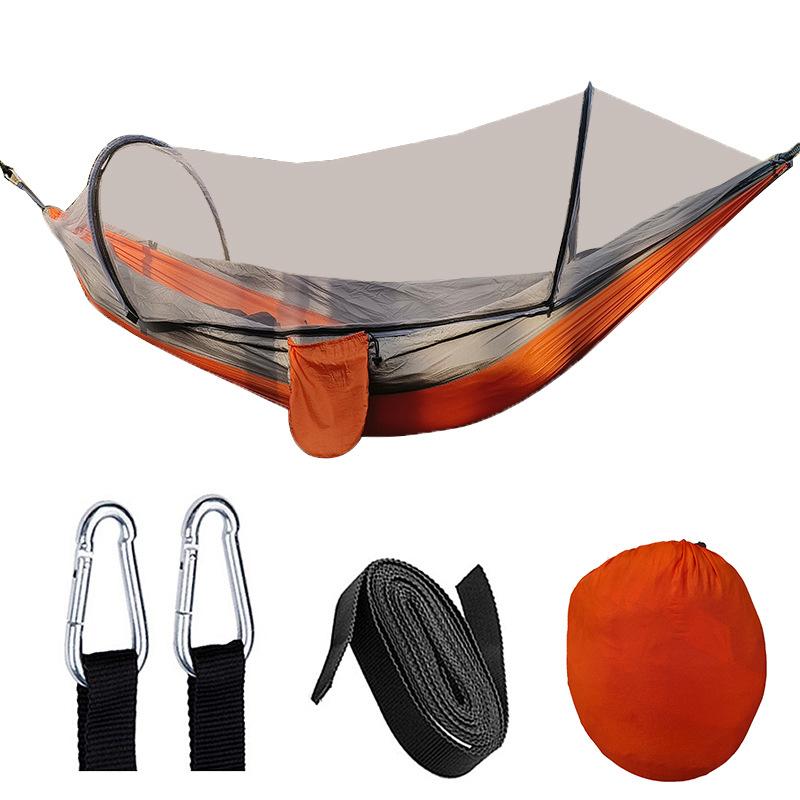 1Pc Anti-Side Flip Mosquito Proof Camping Hammock Mosquito Net with Insect Net Portable Outdoor Hammock Lightweight Travel Bed