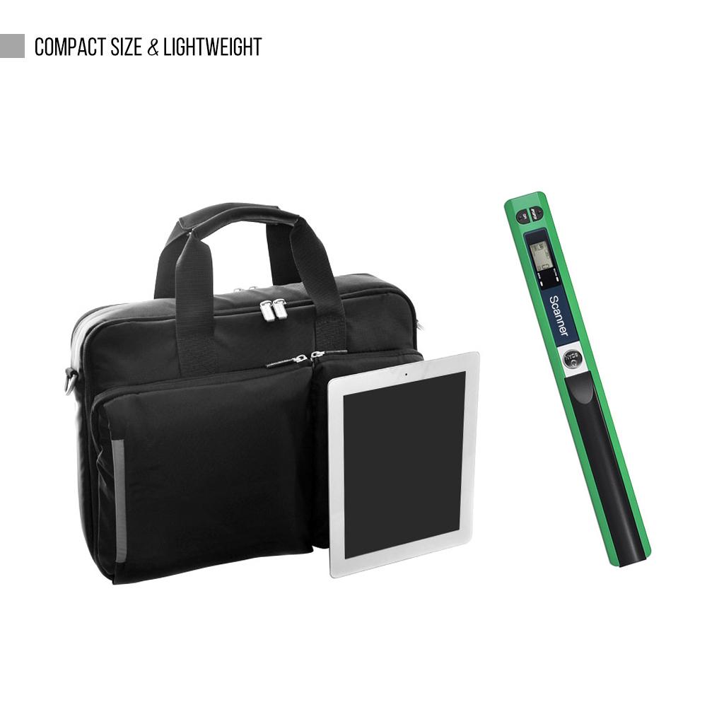 Taşınabilir El Tipi Kablosuz Tarayıcı A4 Boyutu 900 DPI JPG PDF Formatları LCD Ekran Koruyucu Çanta ve 8GB TF Kart ile