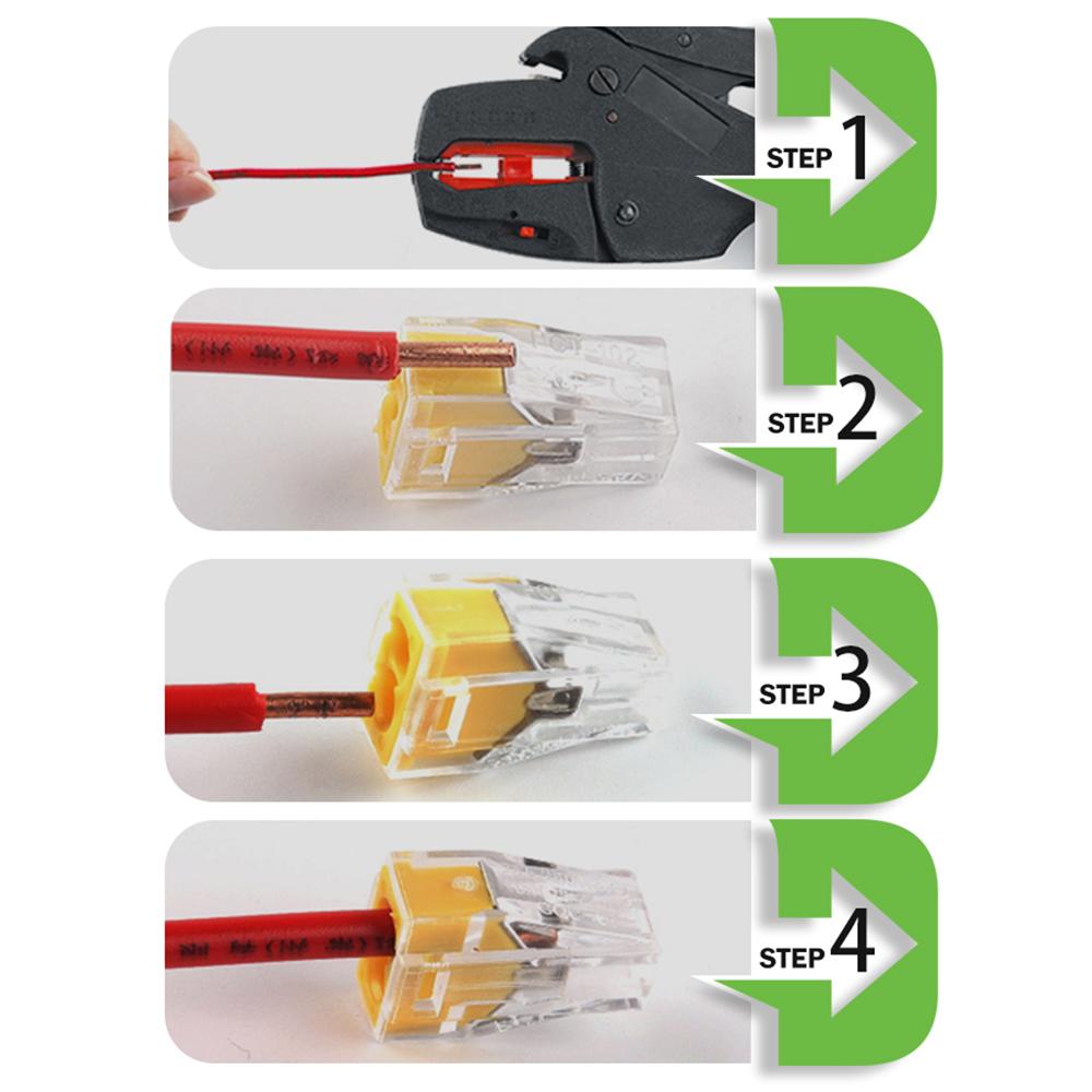 Mini Quick Splicing Wire Connector Hard Wire Straight Insertion 2/3/5/6/8pin Compact Conductor Terminal Block Junction Box