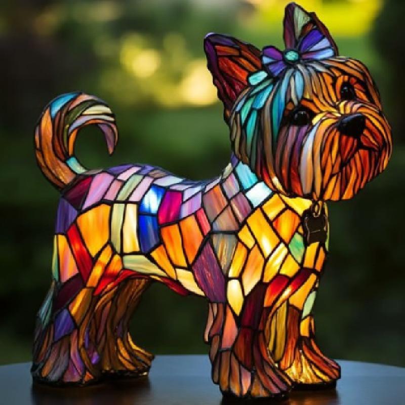 Creative Panda Dolphin Lion Leopard Dog Animal Resin Led Night Light Ornament For Desk