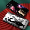 Anime cartoon cat illustration For Xiaomi Redmi Note 15 14 13 12 12S 11E 11 11S Pro Plus 4G 5G Black Soft TPU Phone Case