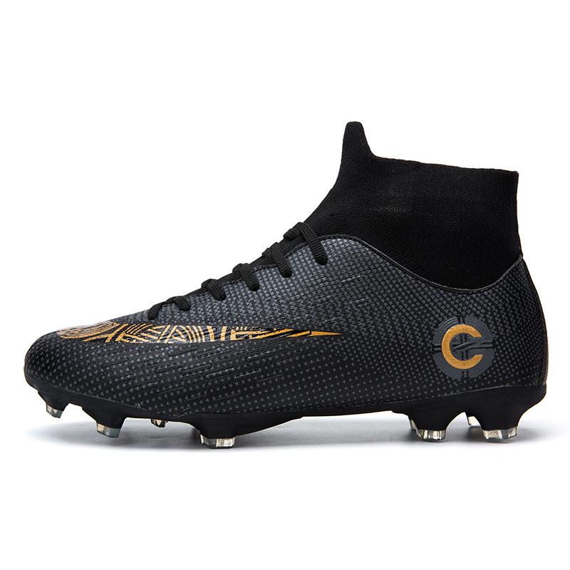 Men Large Size FG/TF Soccer Shoes Football Cleats Soccer Ankle Boots Teenager Training Sneakers Kids Indoor Sports Shoes Unisex
