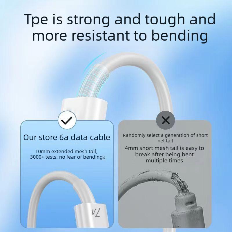6A Typ-C Datenkabel, Kompatibel mit Huawei Datenkabeln, und Unterstützt Super Schnellladung für VIVO/OPPO/Xiaomi/Honor Redmi Handys