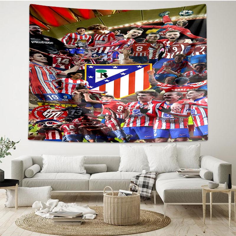 football club Print Tapestry - Portable Wall Decor Cloth, for Home, Dorm, Travel, Bedroom, Living Room - Ideal Birthday Housewarming Gift