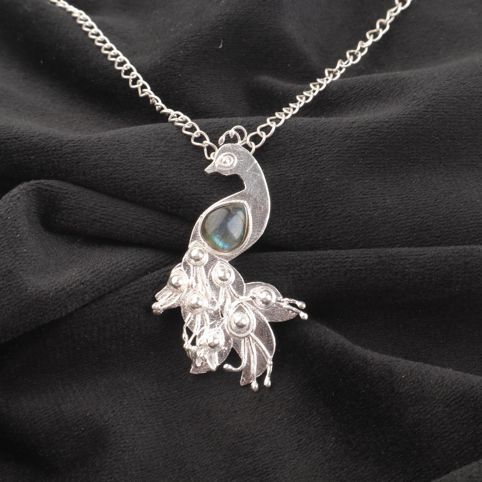 

Лабрадорит Драгоценный Камень 925 Стерлинговое Серебро Ювелирное Изделие Подвеска 2 Подарок на День Рождения CP-21-25