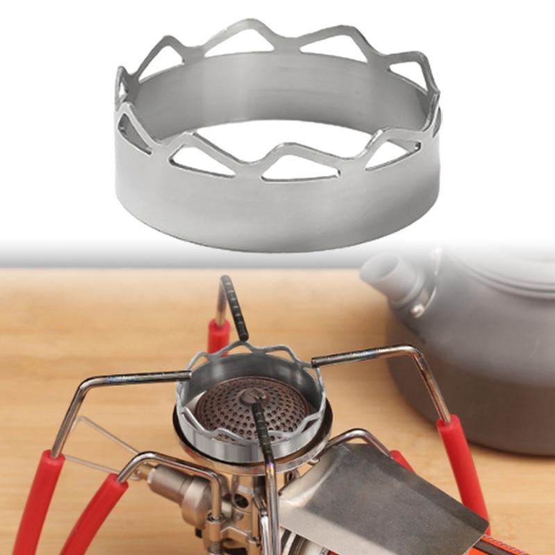 Windschutz Abdeckung Kocher Gasherd Gestell Edelstahl Topfständer Ringe Windschutz Rahmen Sammeln Feuer Hitzesparende Abdeckung