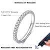 FEOBUR 1.5mm Full Moissanite Diamond Ring   Copperfor Women Stackable Engagement Rings Half Eternity Band Wedding