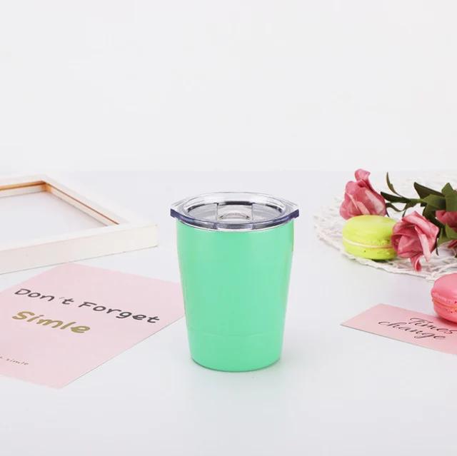 

UPORS 8OZ Tumbler Stainless Steel Coffee Mug Double Wall Vacuum Insulated Tea Cup With Lid Travel Mug Yerba Mate Gourd 8oz світло-зелений колір
