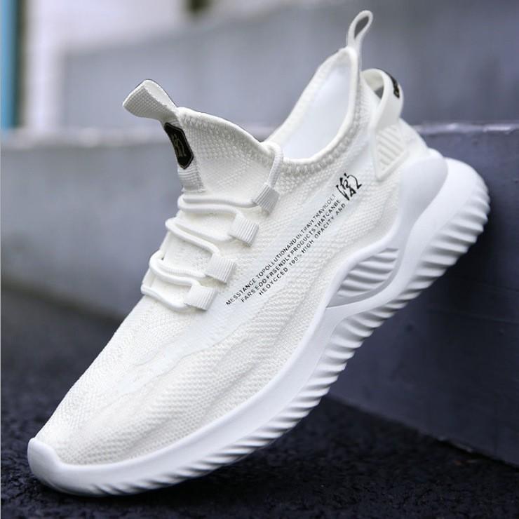 

Men s shoes casual sports shoes trendy versatile coconut shoes lightweight breathable student flying woven trendy shoes 44