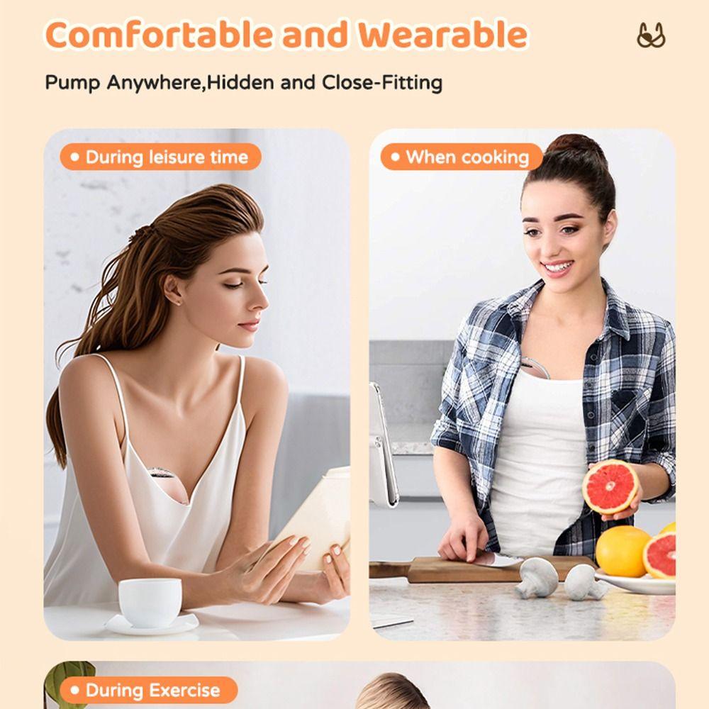 Pompă de sân purtabilă Handsfree Extractor de lapte pentru alăptare Pompă de sân electrică pentru hrănirea bebelușului
