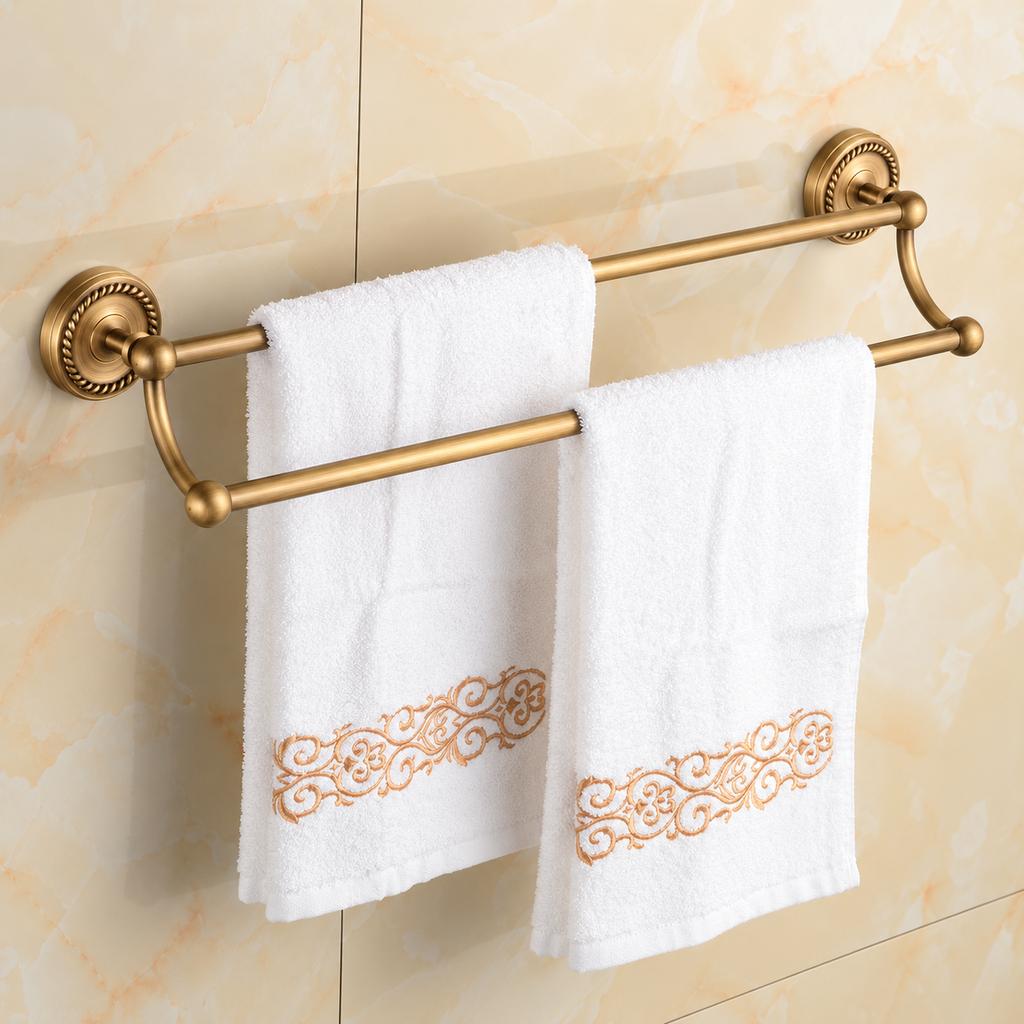 Luxury Copper Bathroom Accessories Set Vintage Wall Mounted Towel Rack Bar Toilet Paper Holder Soap Dish Robe Hook Hardware Set
