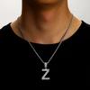 Hip Hop Letter Pendant Zircon Necklace Popular Instagram Personalized Accessory Niche Design Men's and Women's Pendant Necklace