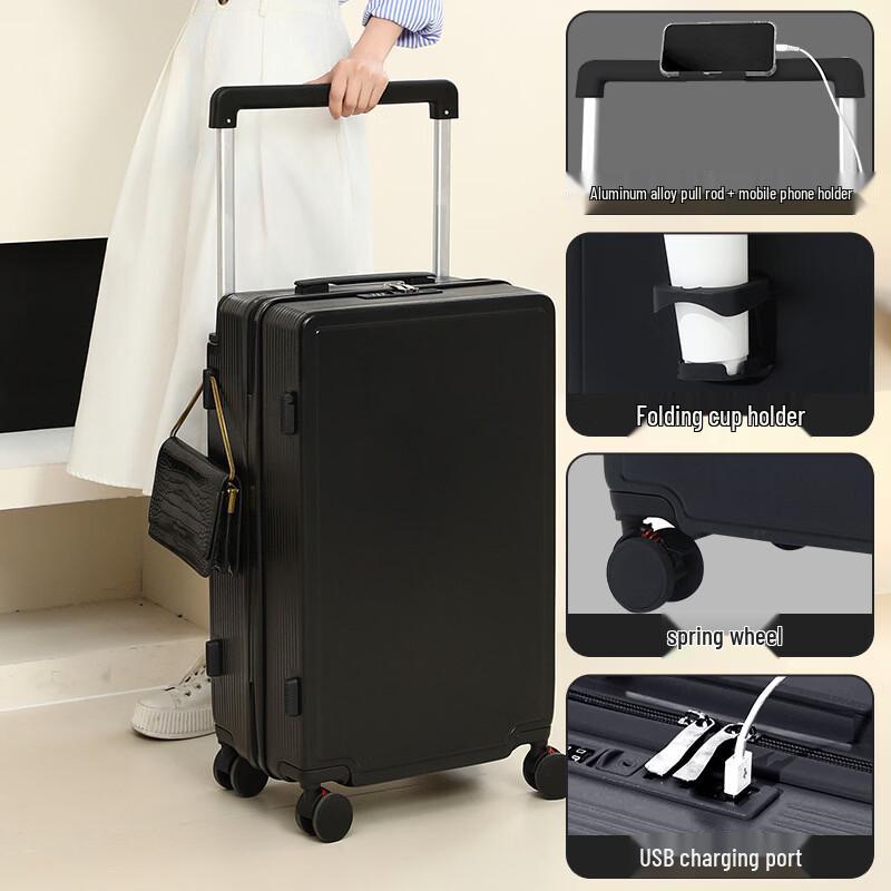 PACKAGE FASHION Wide Drawbar Travel Luggage