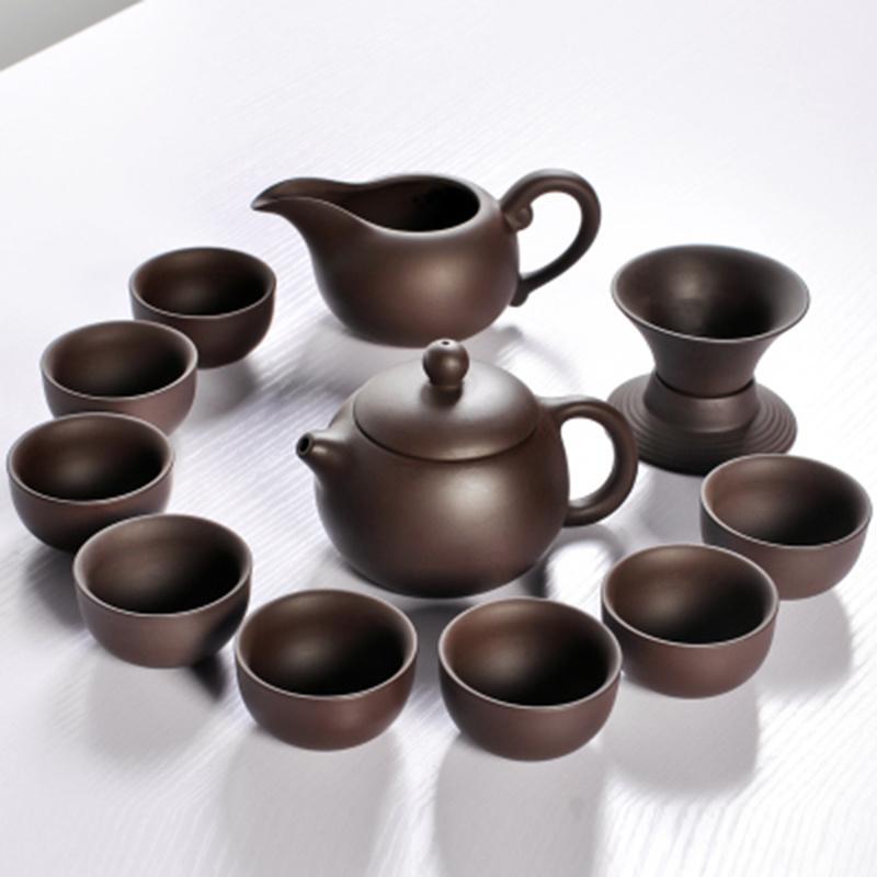 Heißer Verkauf Keramik Lila Ton Tee-Set Kung Fu Kanne Sieb Xishi Gaiwan Teekanne Serviertasse Teetasse Chinesisches Trinkgeschirr Hohe Qualität