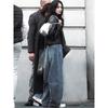 Yang Mi Style Blue Wide-Leg Jeans for Women 2026 Spring and Autumn New Retro High-Waisted Slimming Loose Fit Curved Pants