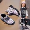 Girls' Shoes Children's motorcycles Short Boots 2025 New All-match Spring and Autumn British Style Princess Fashion Black Cotton Boots