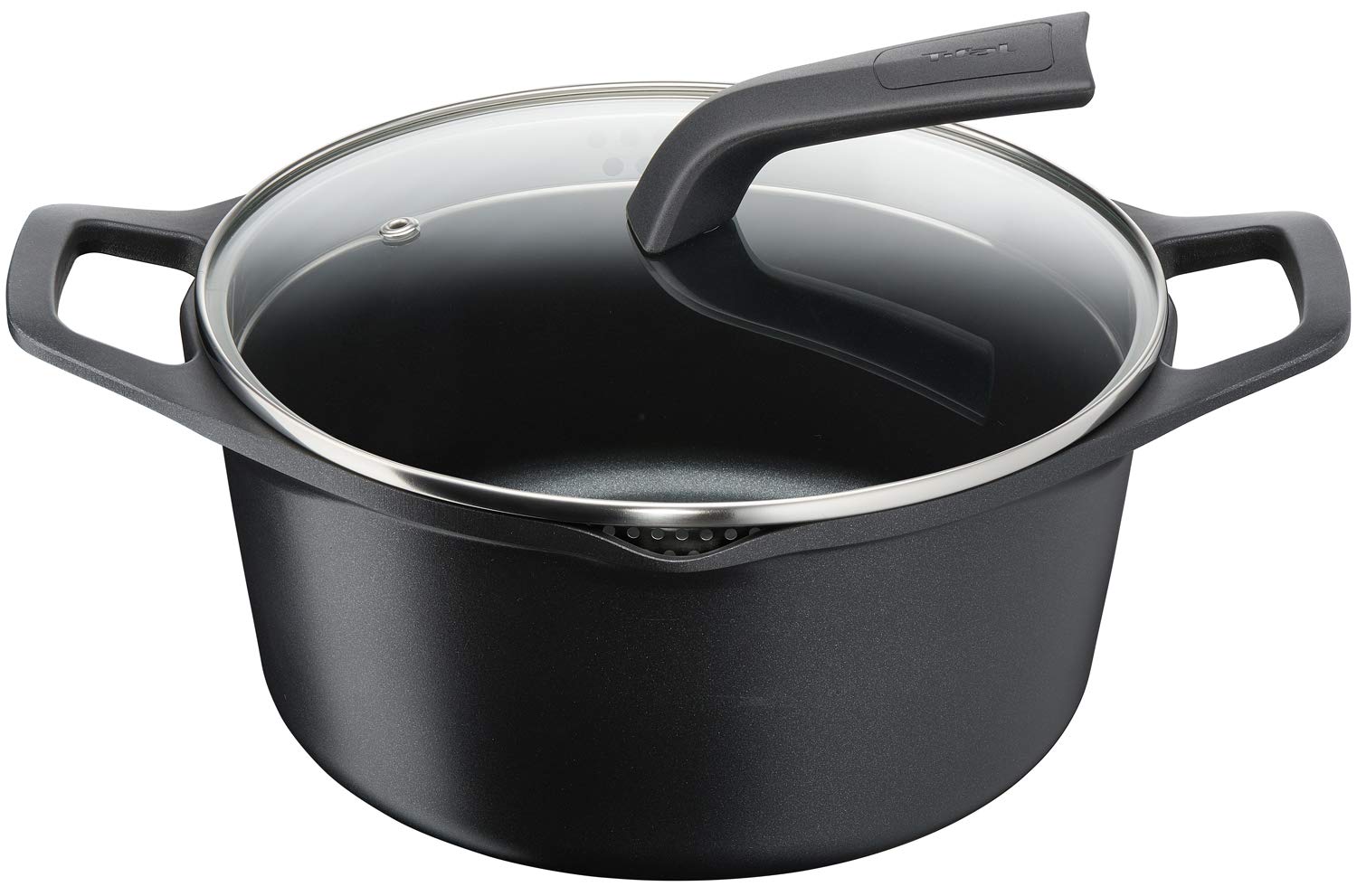 

Two Handed Pot Black 20cm Cast Line Aroma Stew Pot E22144 T-fal